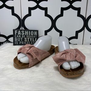 Women's Pink Suede Sandals